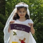 Carolyn with her banner